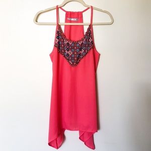 [Maurices] Coral/Blue Racerback Tank